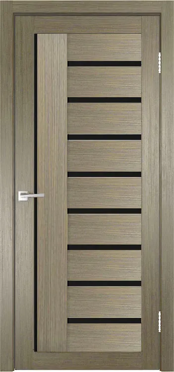 Фото Межкомнатная дверь Легенда Y-5 Тон Неаполь Остекление Лакобель черное